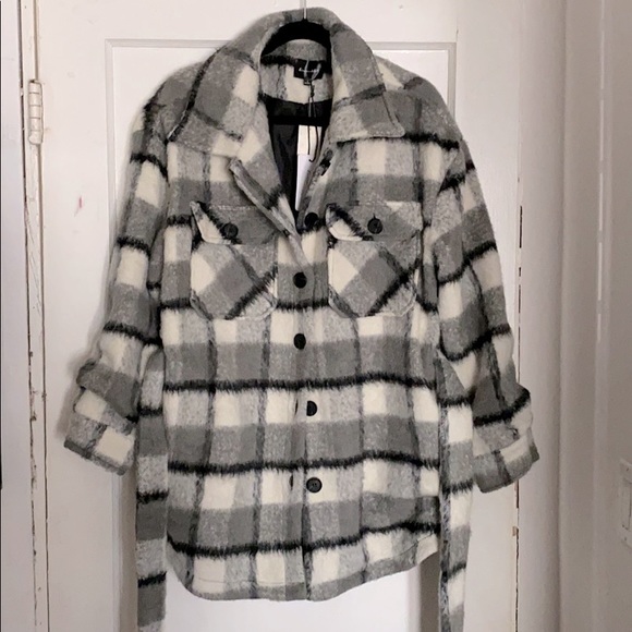 Line and Dot Harris plaid shirt jacket shaket - Picture 2 of 4